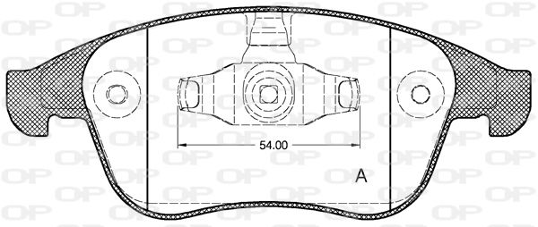OPEN PARTS stabdžių trinkelių rinkinys, diskinis stabdys BPA1350.00